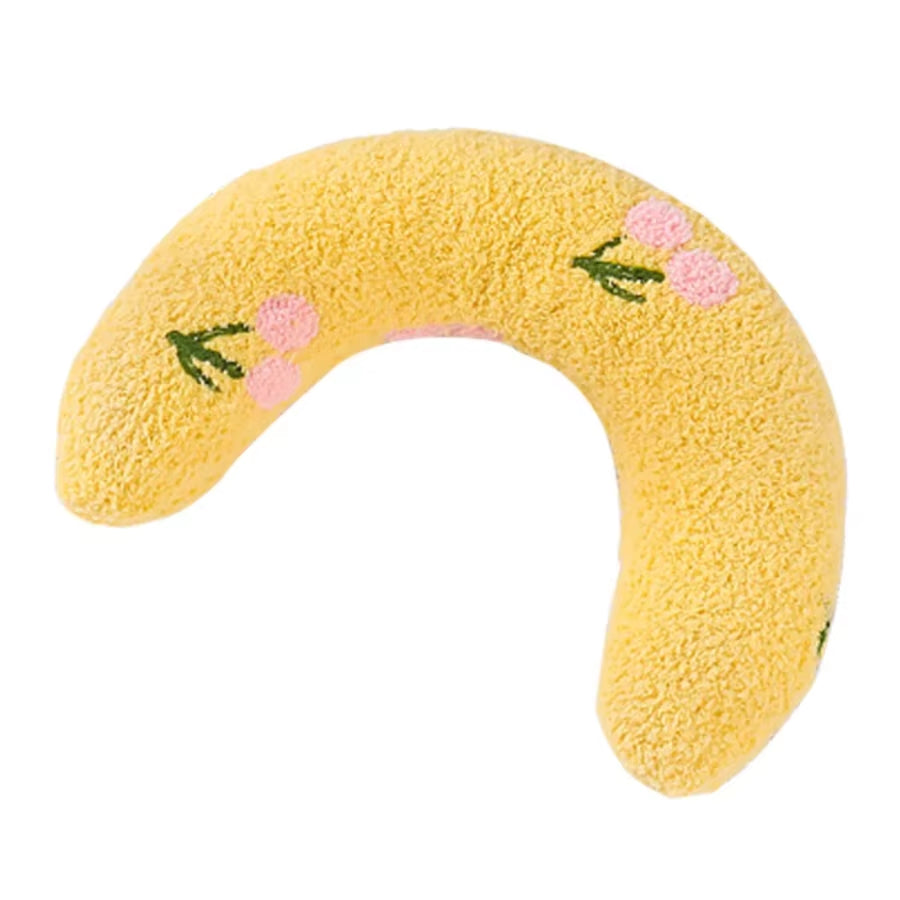 U-Shaped Cat Pillow – Soft Plush Neck Support Bed
