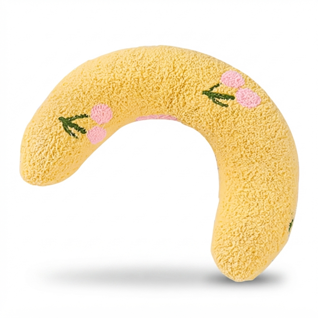 U-Shaped Cat Pillow – Soft Plush Neck Support Bed