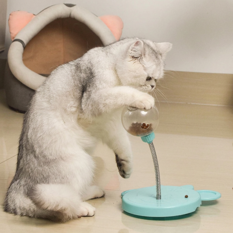 Interactive Cat Treat Ball – Slow Feeder Puzzle Toy