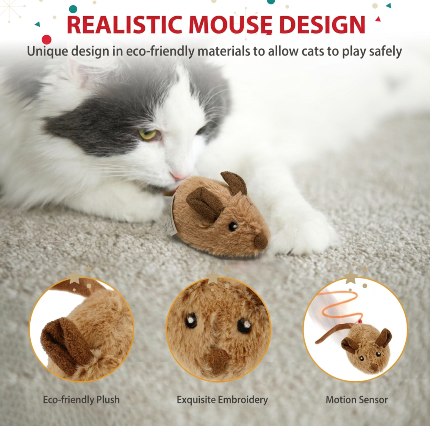 Interactive Cat Mouse Toy – Automatic Moving & Sound