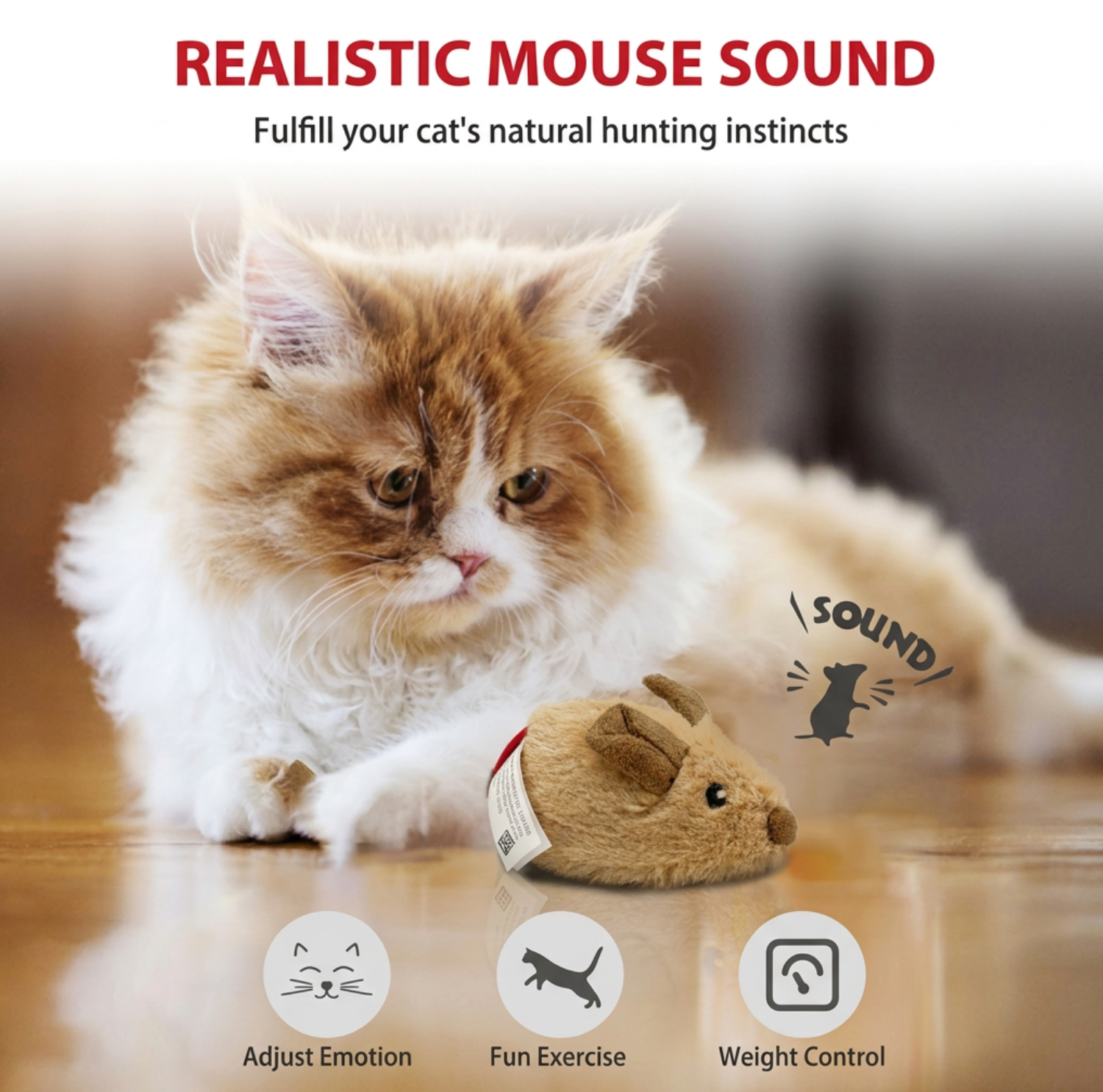 Interactive Cat Mouse Toy – Automatic Moving & Sound