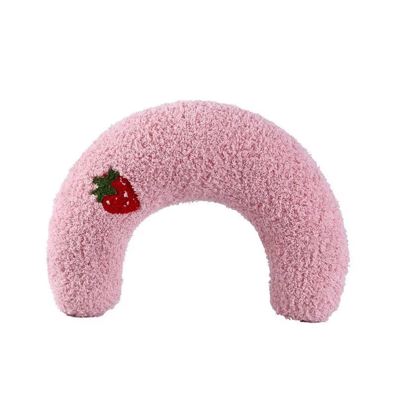 U-Shaped Cat Pillow – Soft Plush Neck Support Bed